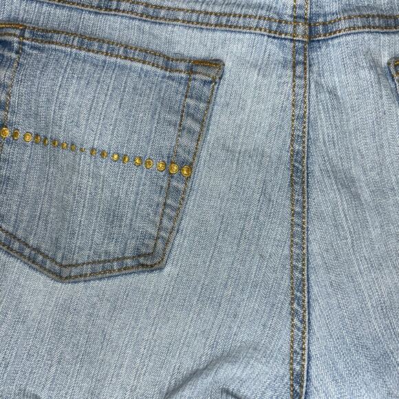 Y2K GLO Jeans Mid Rise Flare Bootcut Light Wash Size 11 Vintage Trashy Grunge - Picture 8 of 9